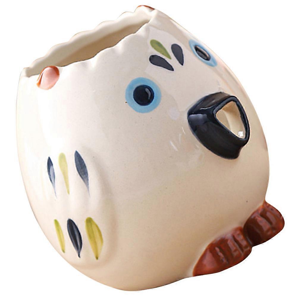 Yolk White Separator Tool Ceramic Egg Divider For Cooking And Baking 9.50X9.50X9.50CM Unique Owl Shape 1Pack