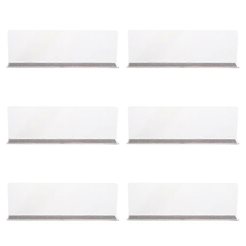 PVC Supermarket Shelf Separator for Kitchen Use 6Pcs Transparent Dividers