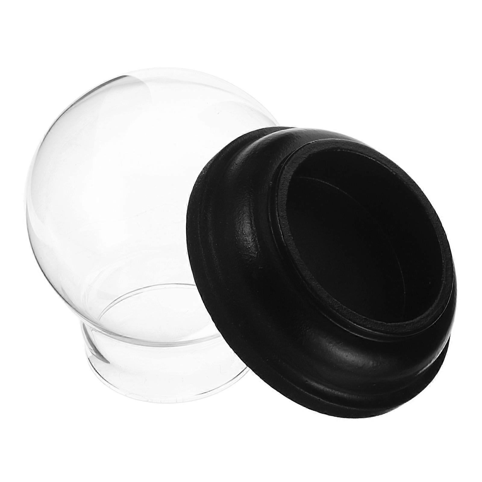 Glass Snow Globe Kit for DIY Snow Globe Craft 5Pcs Black Decorative Balls