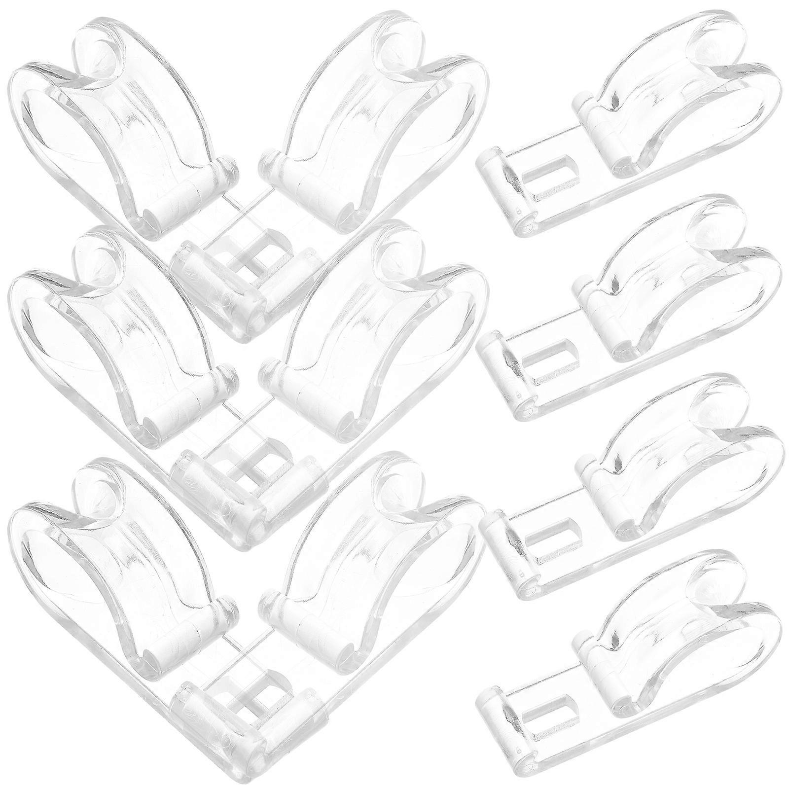 Curtain P-Shaped Clip Hooks for Vertical Blinds 20Pcs Clear Material