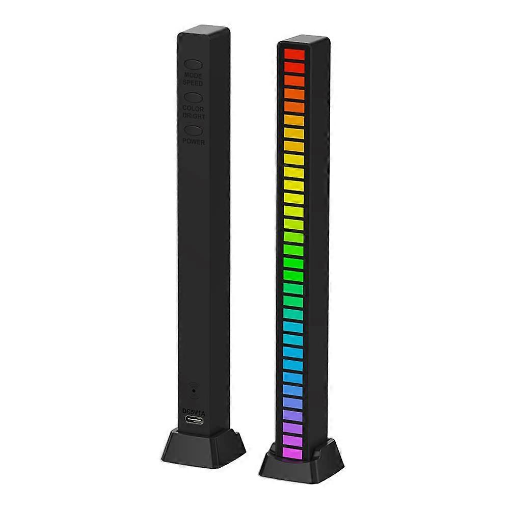 5V USB RGB Activated Music Rhythm Lamp Bar, SoundControlled Ambient LED Lights, Desktop Decor Without Memory Function