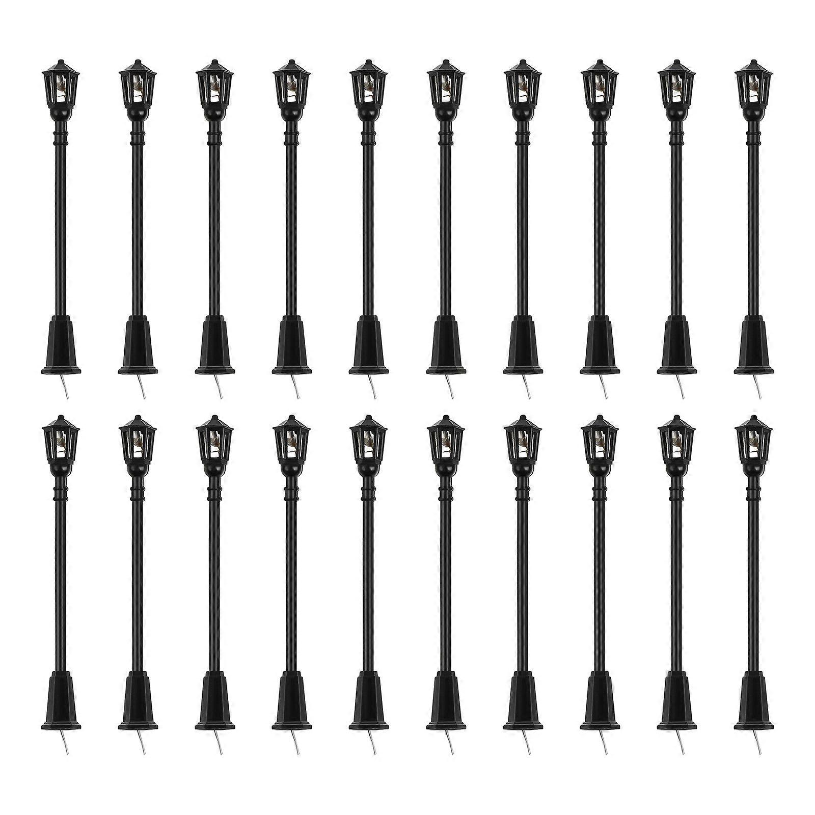 Black Hexagonal Lighting Ideal For Sand Table Landscaping And Model Building 20Pcs Retro Decor