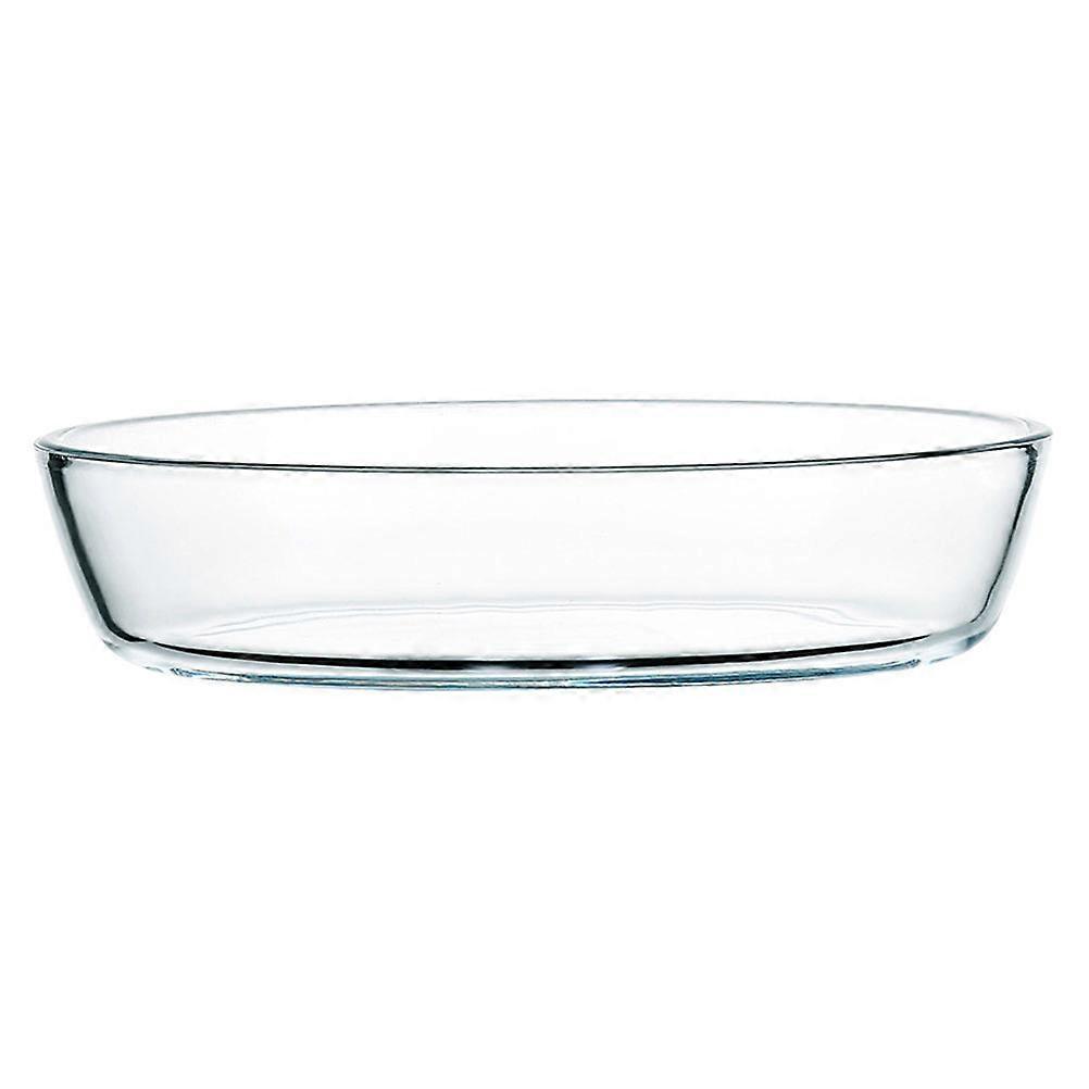 Microwave Baked Plate Glass Tray for Kitchen Use 2Pcs White Material
