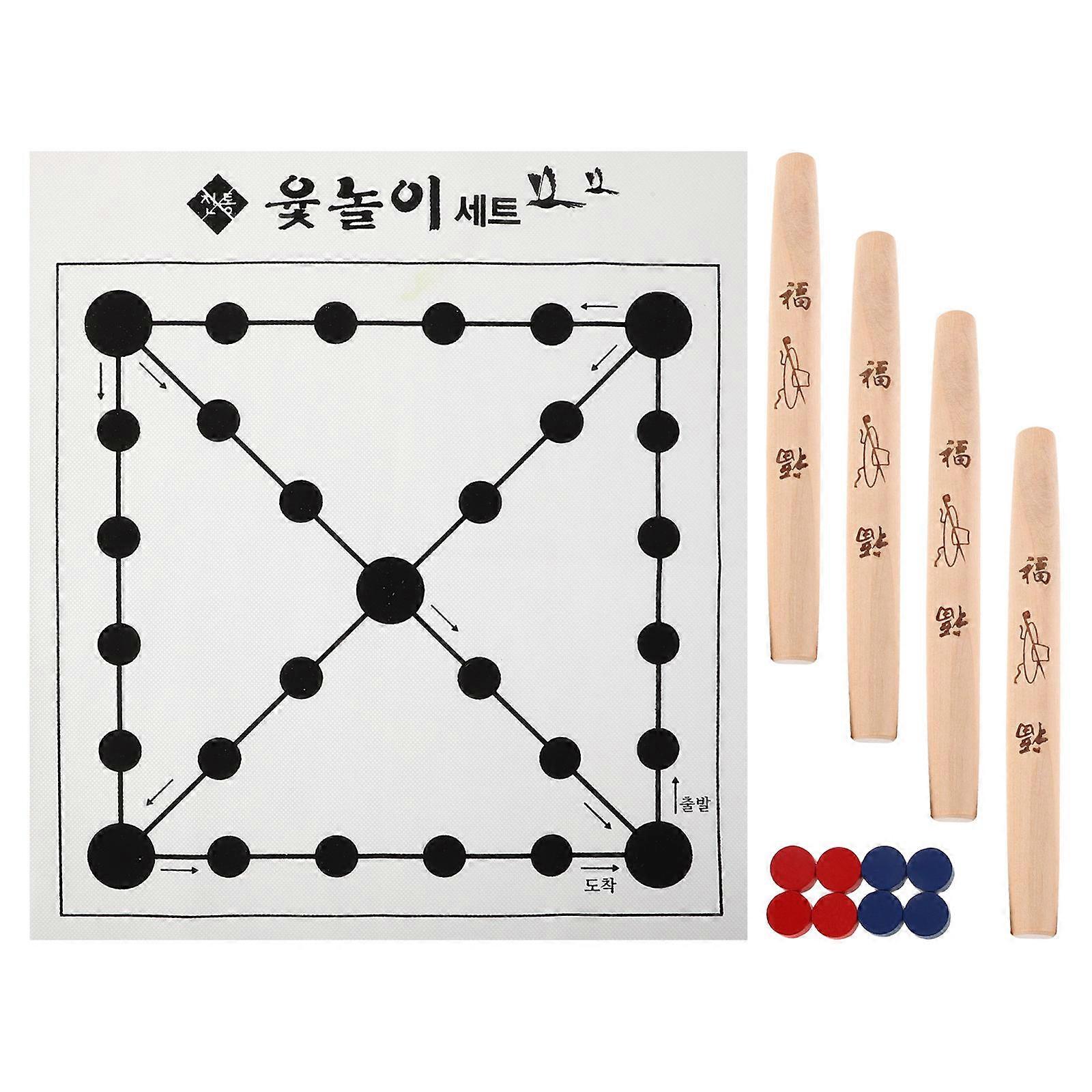 Korean New Year Game For Outdoor Yard Activities And Coffee Table Fun Suitable For Families Kids And Students With Rectangular Shape 3 Sets