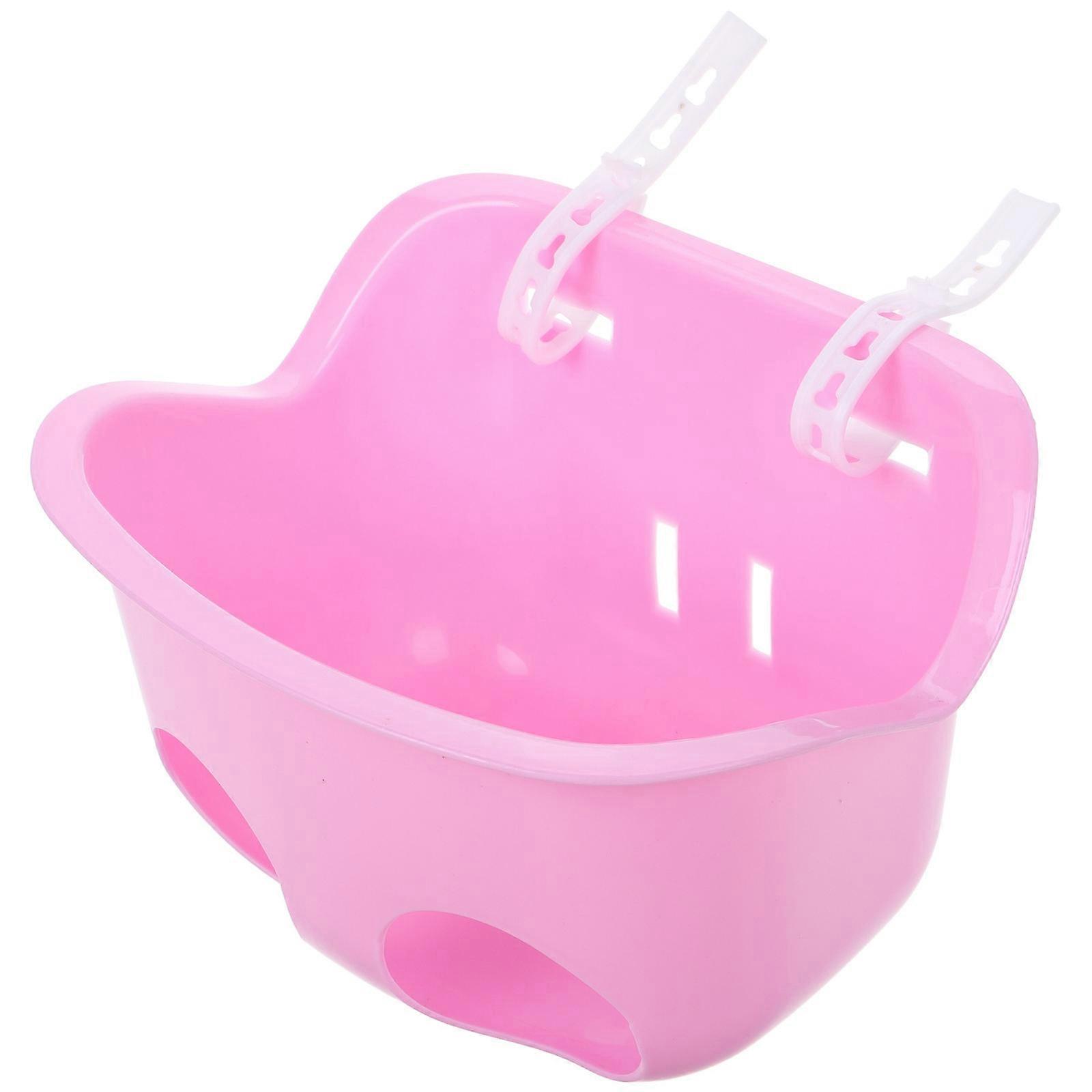 Toddler Bike Basket for Kids Bicycle Basket Front Handlebar Pink
