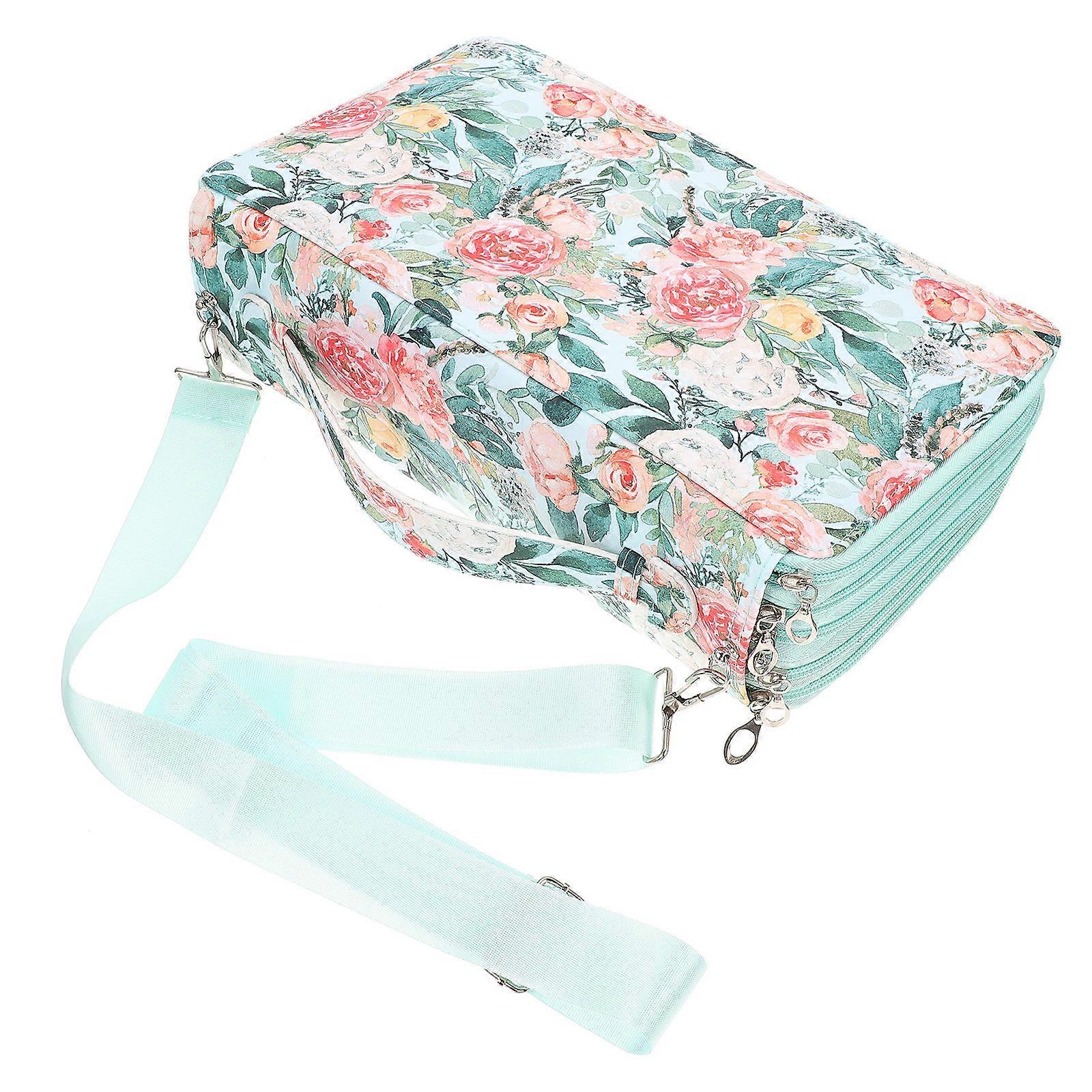 Portable Drawing Pencils Bag 2Pcs Multi-layer Storage Solution Suitable For School Office Outdoor Work Green