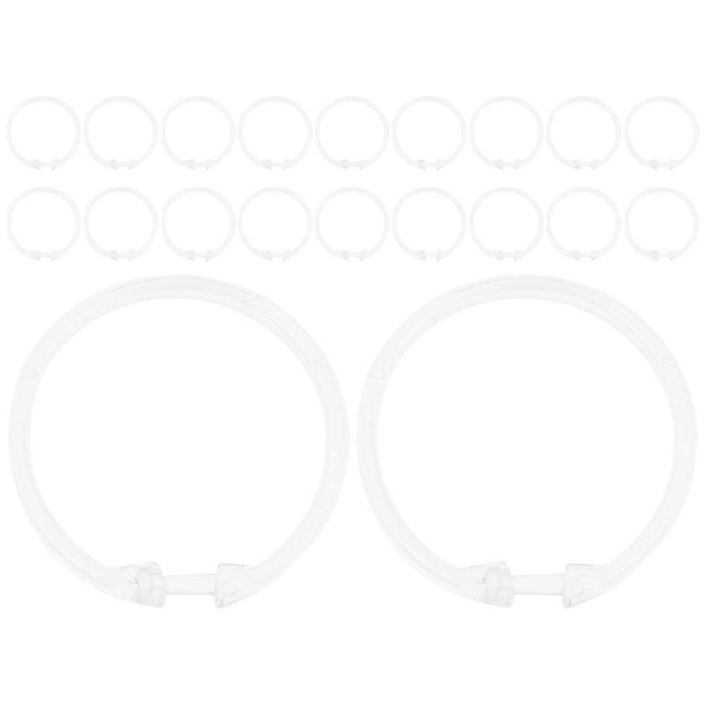Acrylic Shower Curtain Rings 100 Pcs Perfect For Bathroom Installation Easy Snap Closure Efficient Functionality