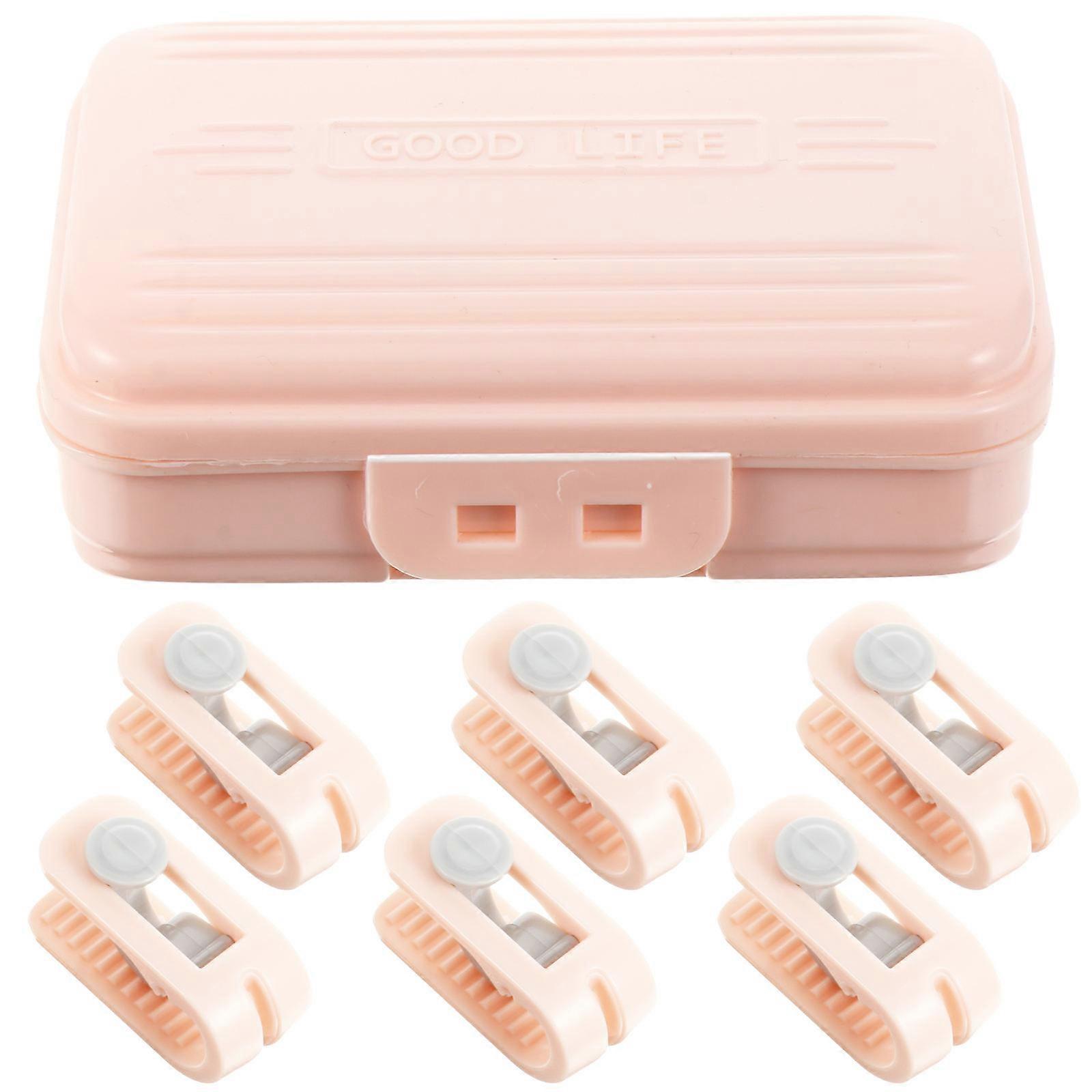 Plastic Quilt Fixing Clips for Home Use Pink Color 6Pcs Box