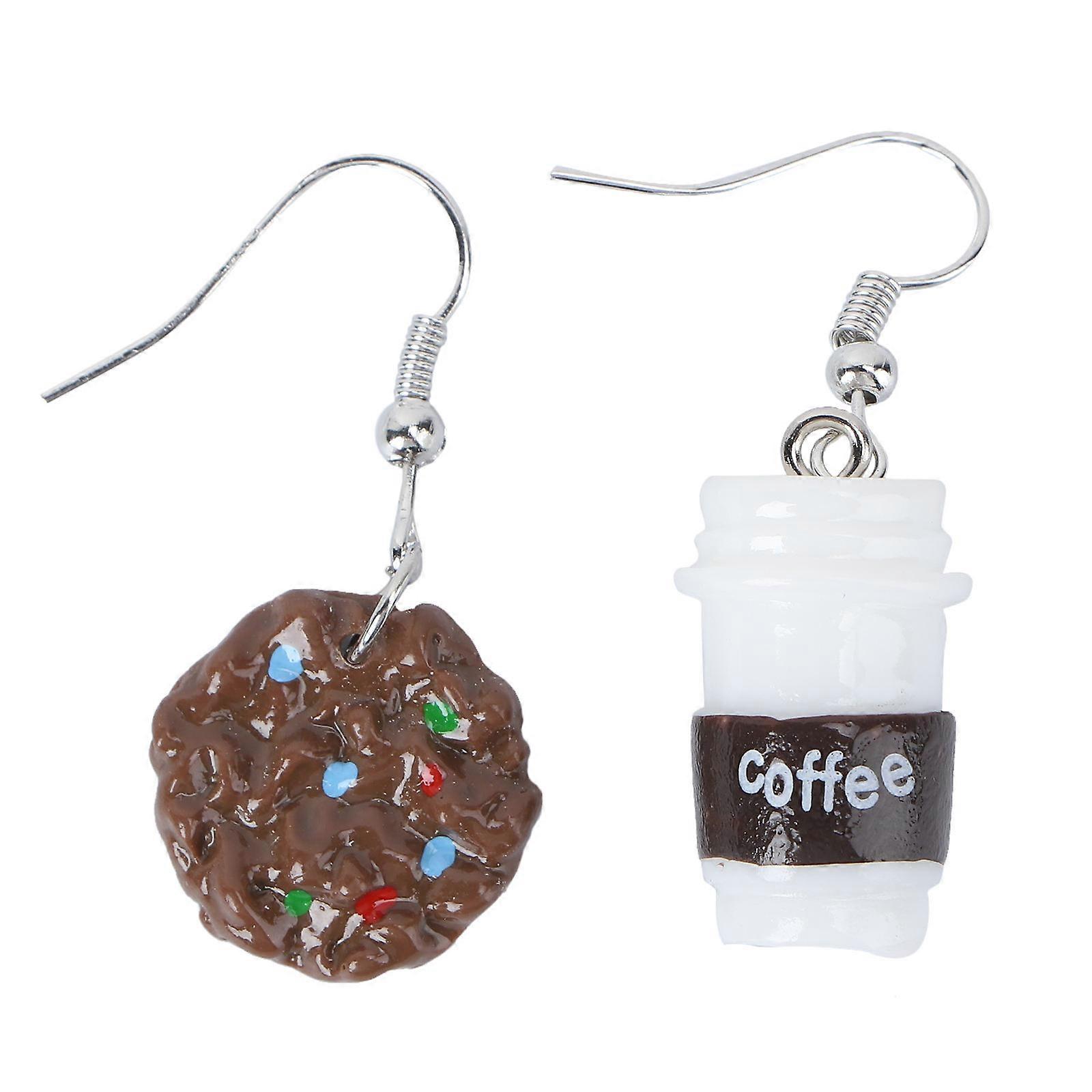 Stylish Biscuit Earrings for Funny Ear Drop 2Pairs in Assorted Colors