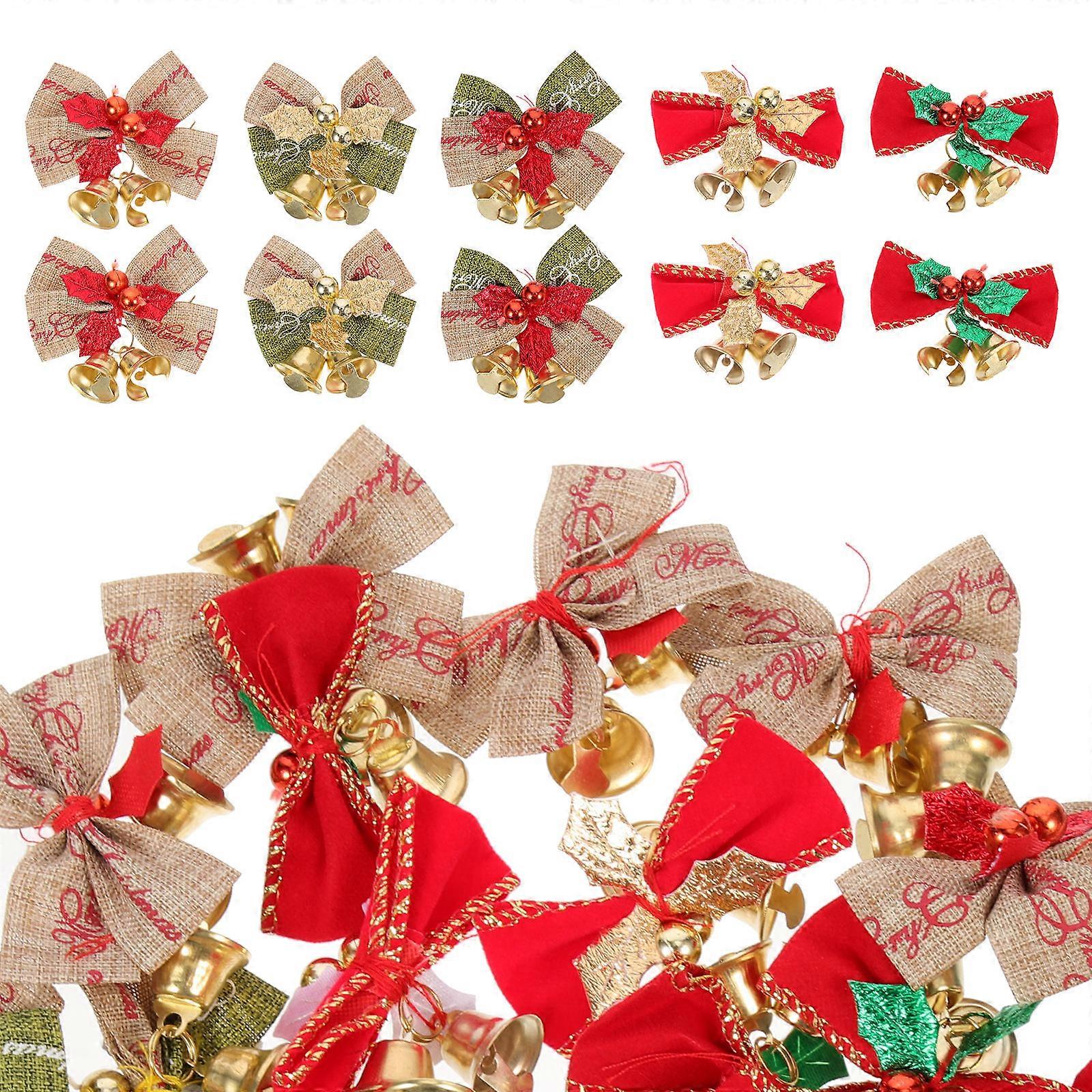 Christmas Hanging Ornament for DIY Crafts 100Pcs Assorted Color Bells