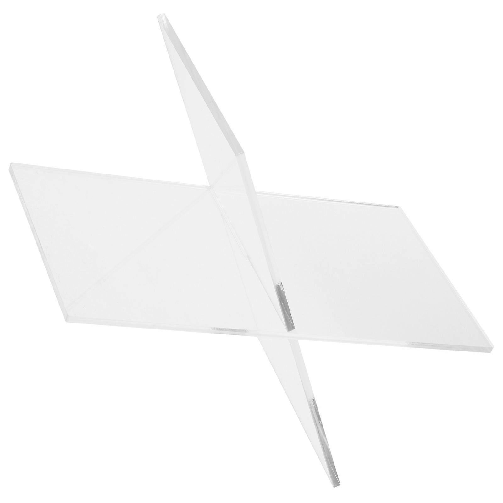 Transparent Acrylic Book Holder for Storage 4Pcs Open Magazine Display Stand