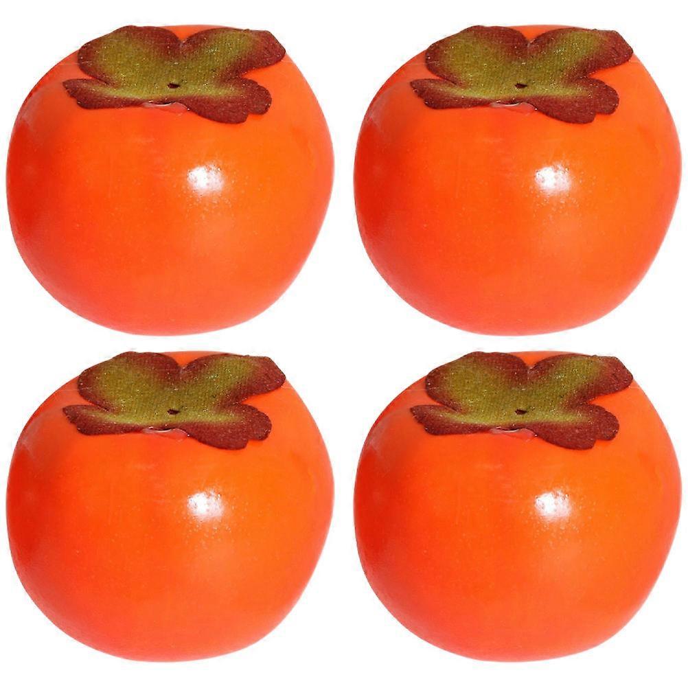 Artificial Persimmon Fruit Props 16 Pcs Foam Models Ideal For Simulation Cooking Scene Home Decor
