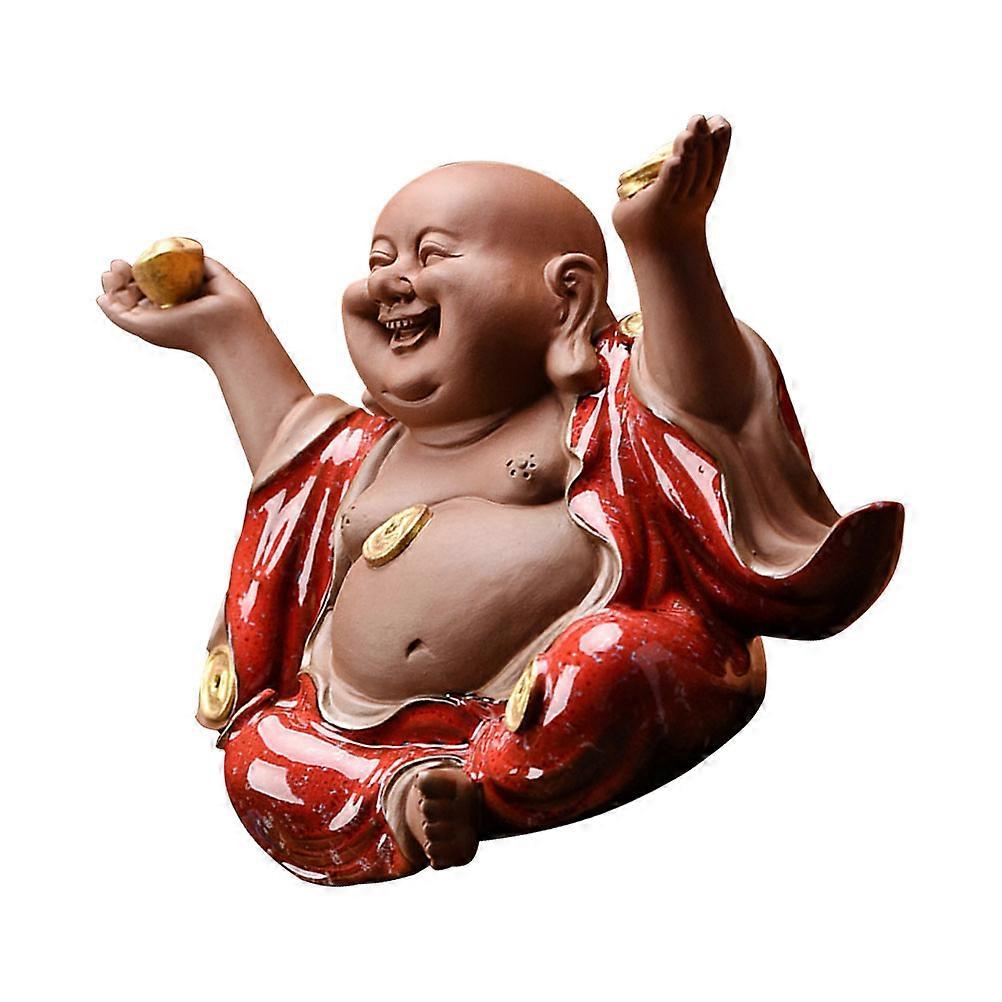 Maitreya Buddha Buddha Statue for Decor 3Pcs Ceramic Ornament Set