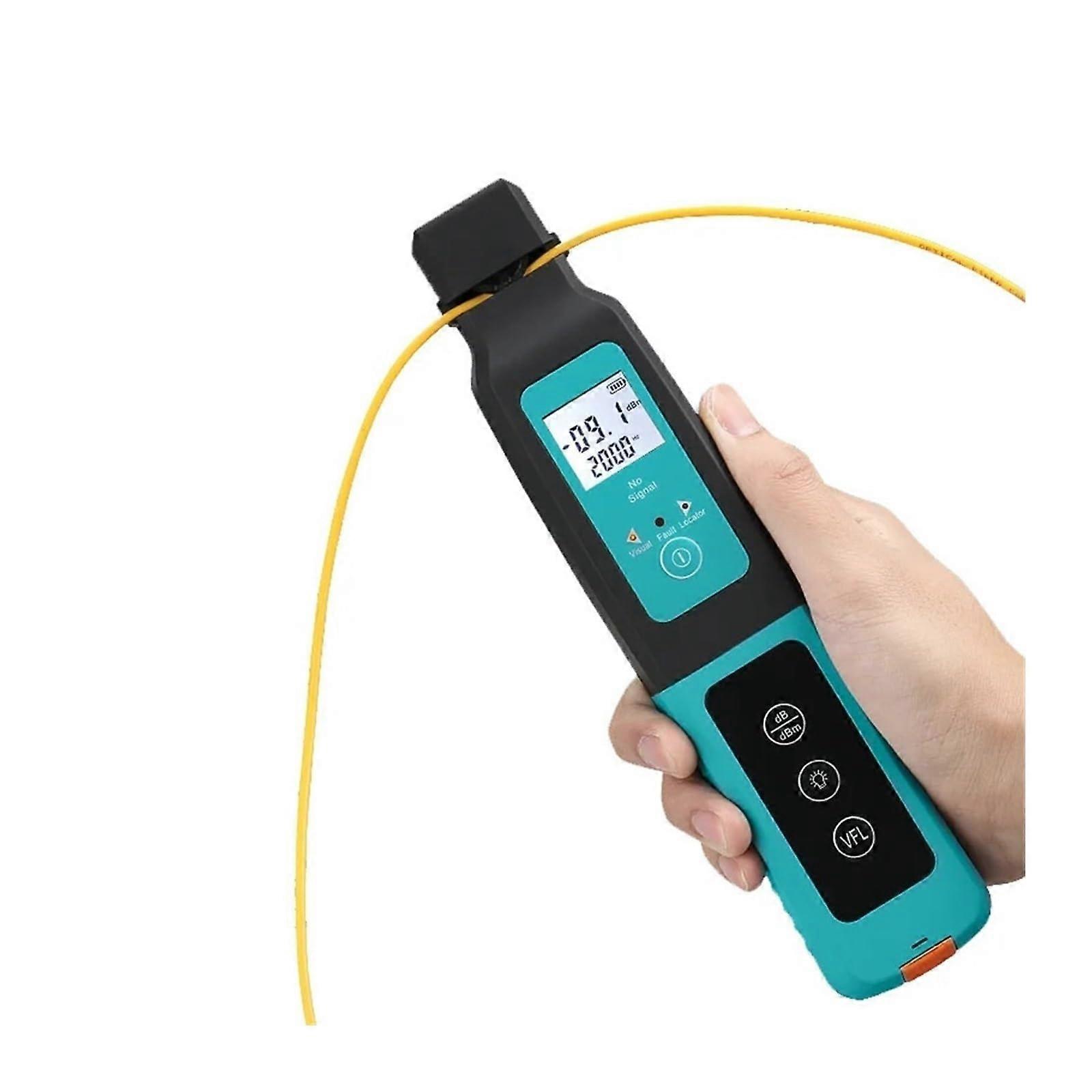 Optical Fiber Power Meter and Optical Fiber Identifier With 10mW VFL Visual Fault Locator, LED Tester for Cable Faults