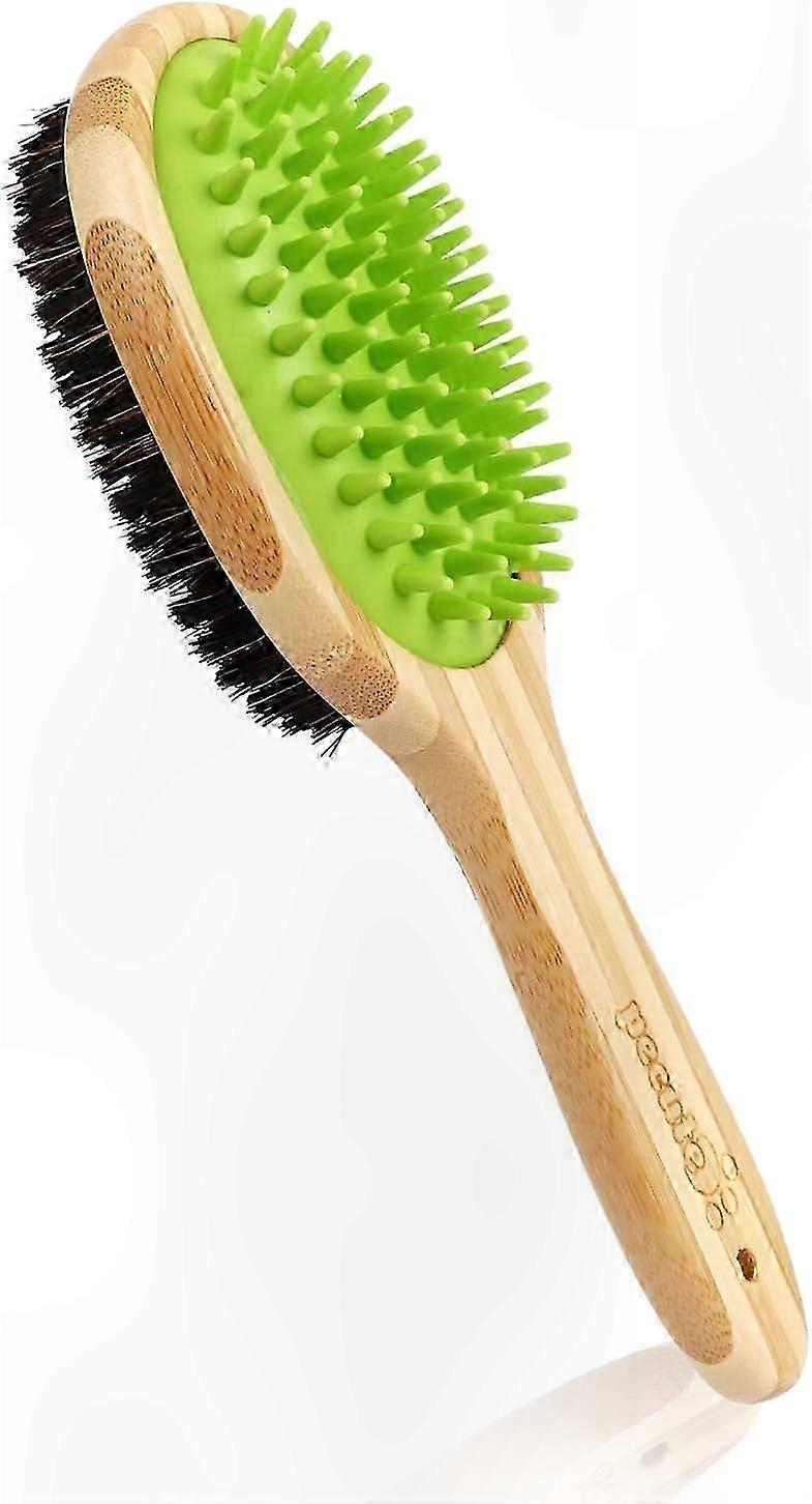 Pet Grooming Tool for Bathing and Shedding Control with Dual-Sided Rubber Bristles