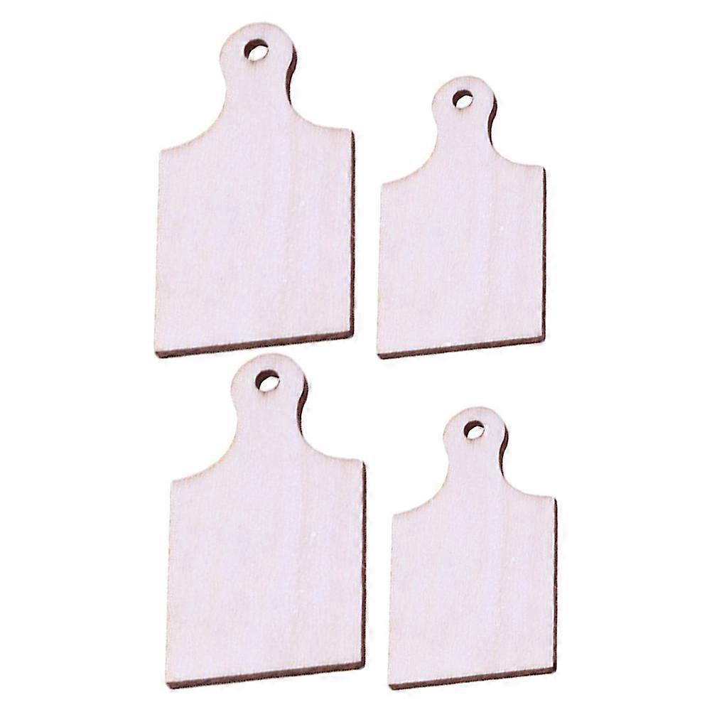 Mini Cutting Boards Set Of 20 Pcs With Handle For Dollhouse Craft Projects In Khaki Color For Indoor Decoration And DIY Decorations