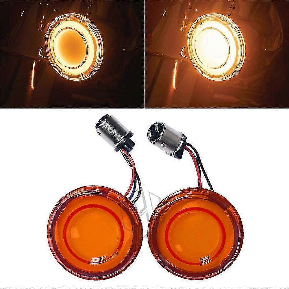 Motorcycle 1157 Bullet Style Led Front Turn Signal Conversions Case For Harley Touring Flhtk Fltrx Fltrxs Softail Etc