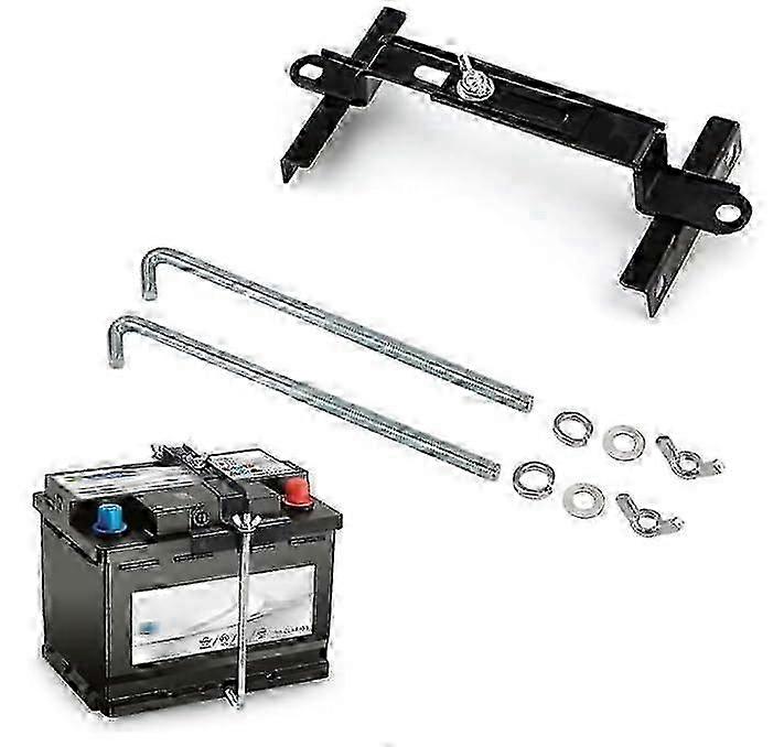 Adjustable Battery Mounting Set with Universal Crossbar and Shock-resistant Bracket - 19 cm Black Length, Compatible with Multiple Devices