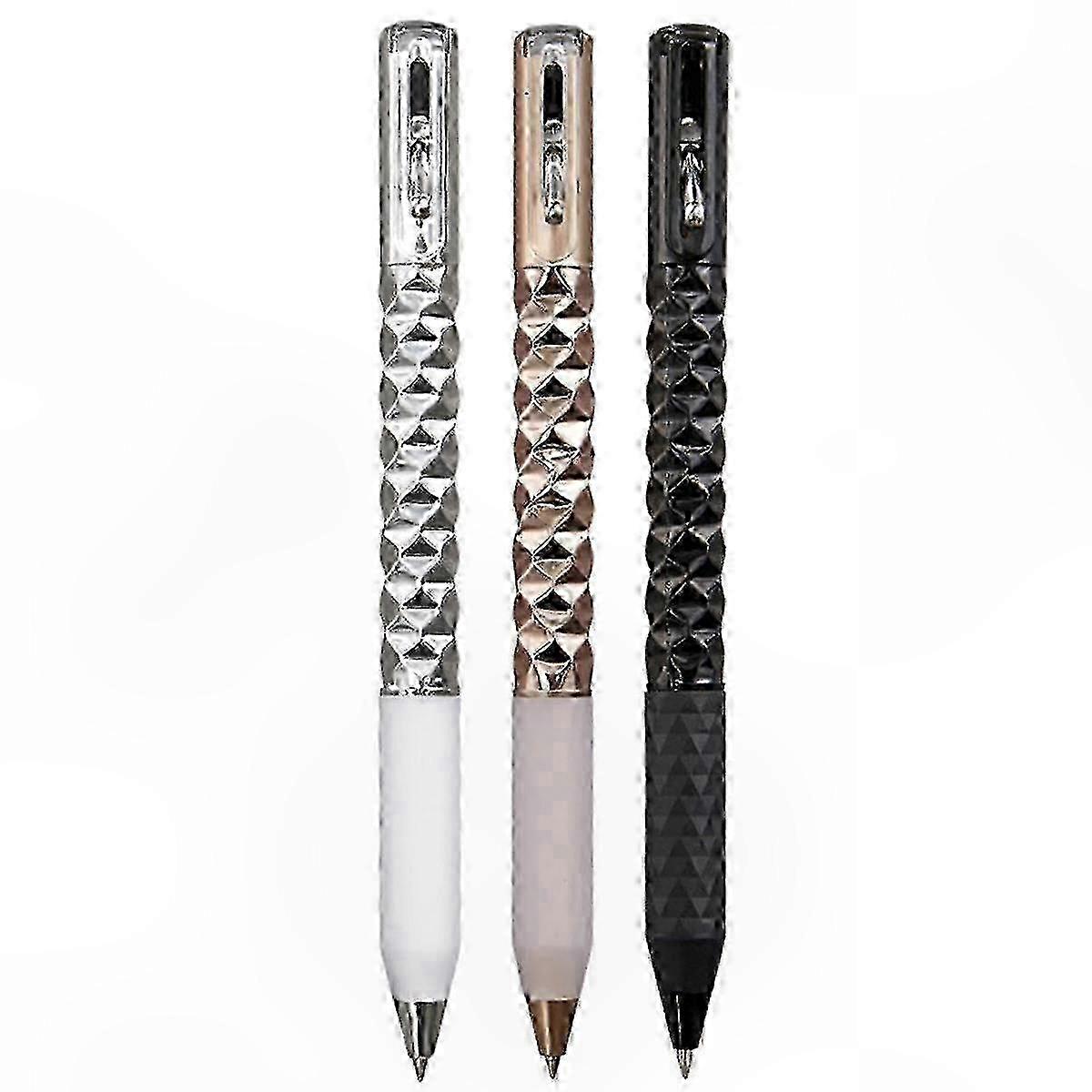 3pcs Retractable Shape-Shifting Pen, Geometric Design for Fidgeting & Stress Relief