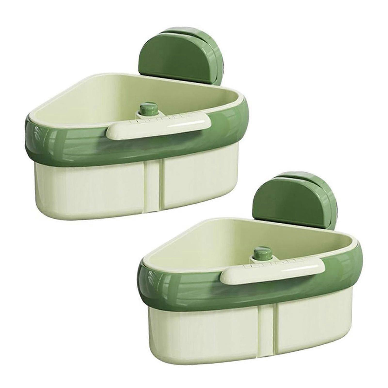 2Pcs Sink Strainer Baskets Large Capacity Automatic Dumping Simple Installation Suction Cup Sink Corner Racks for Kitchen
