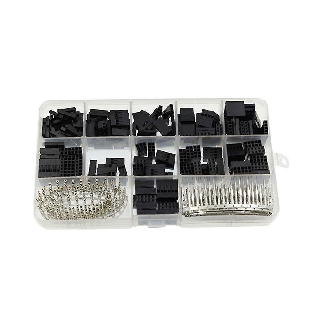 620Pcs Dupont Connector 2.54mm, Male+Female Pin Terminal Connector