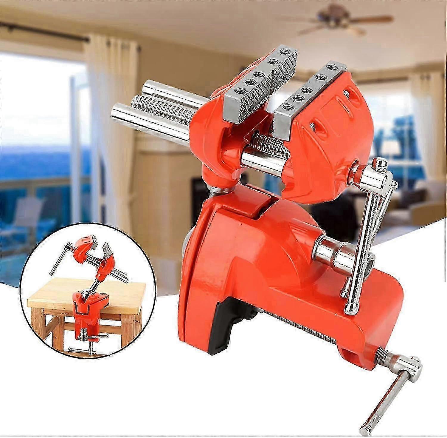 Table Vise Aluminum Mini Table Clamp Vise, 70mm Jaw Width, 360 Degree Rotation, Precision Workpiece Processing