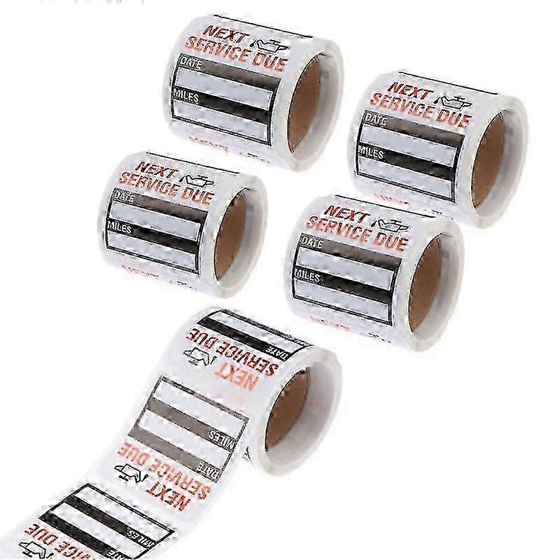 Next Service Oil Change Reminder Stickers - Universal Adhesive Labels for Car Maintenance. Durable & Precision Reminders