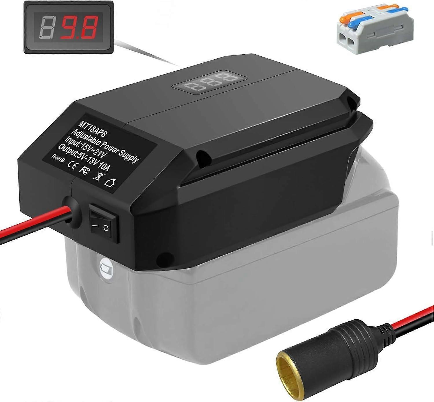 for Makita 18V to 12V Step Down Power Wheels Battery Adapter, 5V-13V Buck Converter Regulator, DIY Charger Converter Power Station
