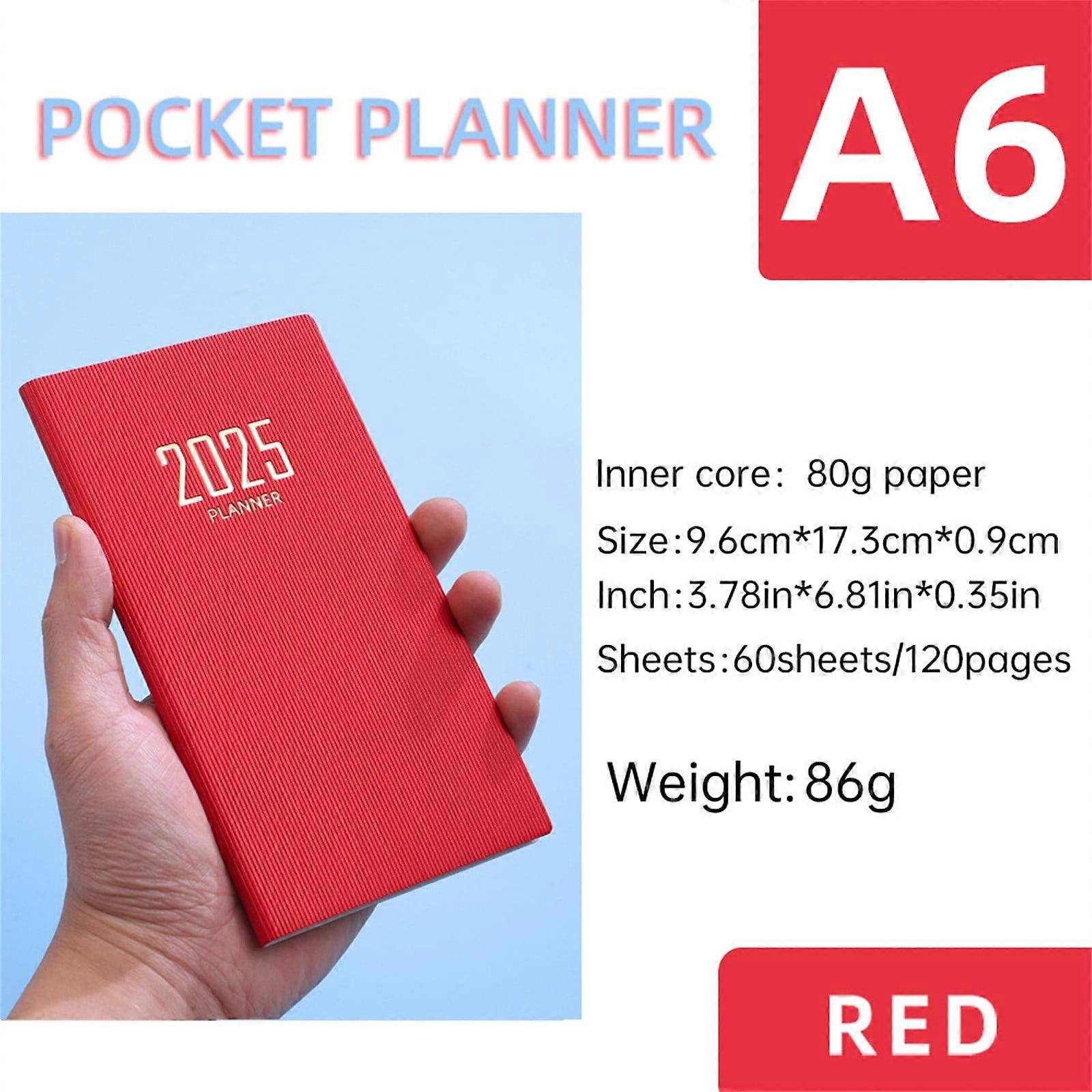 A6 Mini Notebook Organizer Planner Daily Planner Notebook Travel Diary