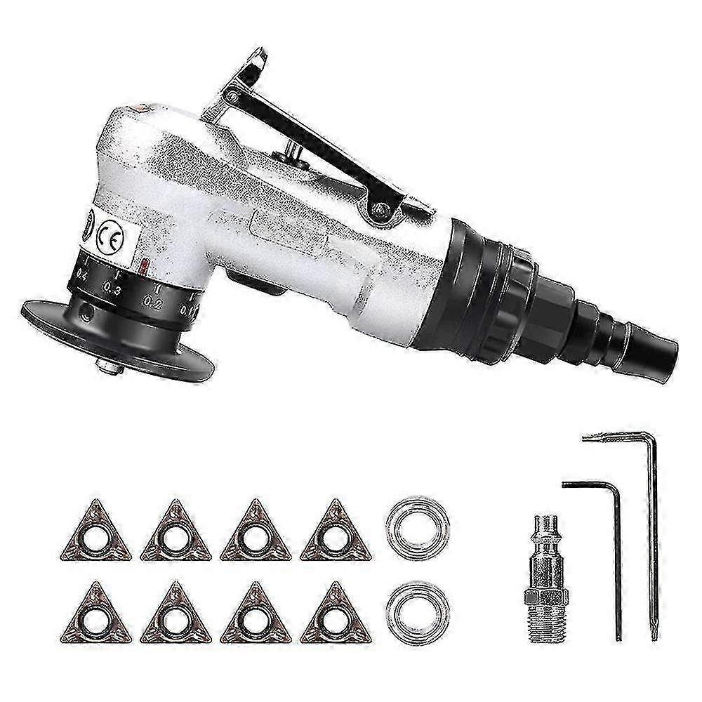 Mini Pneumatic Chamfering Tool With Replace Blades Inserts And Bearings, 45 Degree Air Chamfer Debu