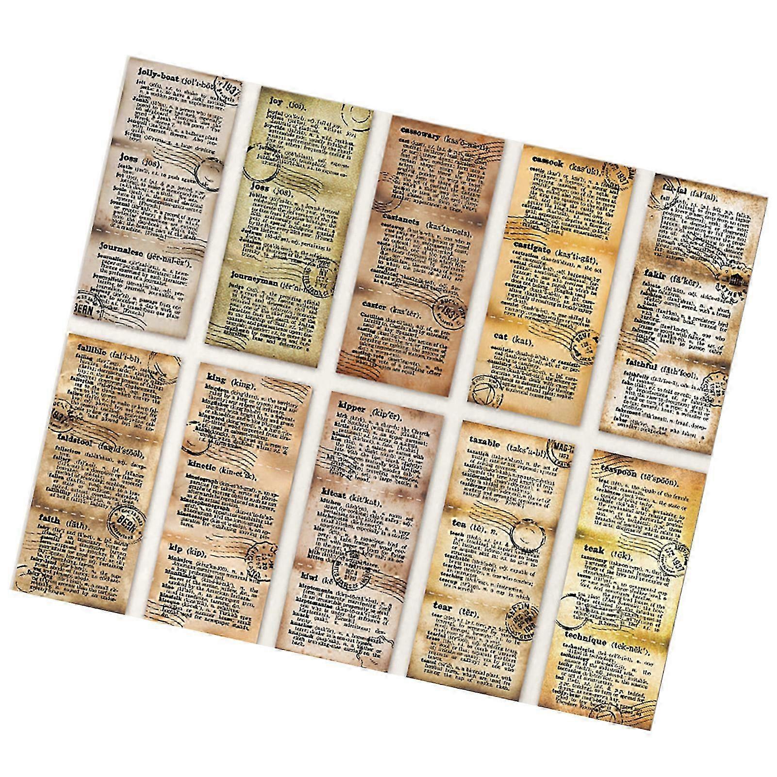 30 Sheets Scrapbook Paper Supplies Retro Different Patterns Light Durable Journaling Paper for Decoration Card Making Type 1