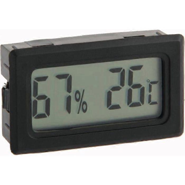 Digital LCD Indoor Thermometer Temperature Humidity MeterMini New Hygrometer Temp Tool Black