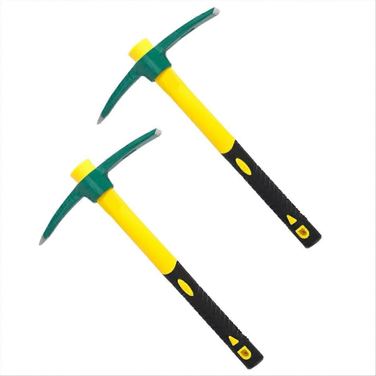 Pickaxe Mattock Hoe Heavy Duty Gardening Hand Pick, Pick Ax Hand Tool for Digging Weeding Exploratio