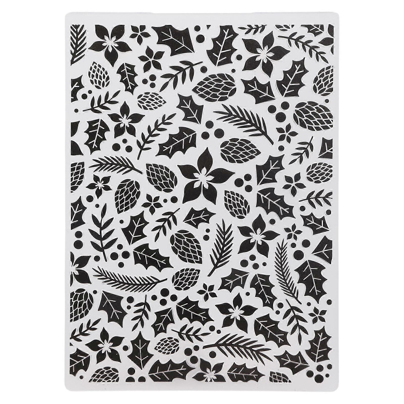 Reusable Plastic Embossing Plate for Craft Decorative Pattern Art Supplies Multicolor