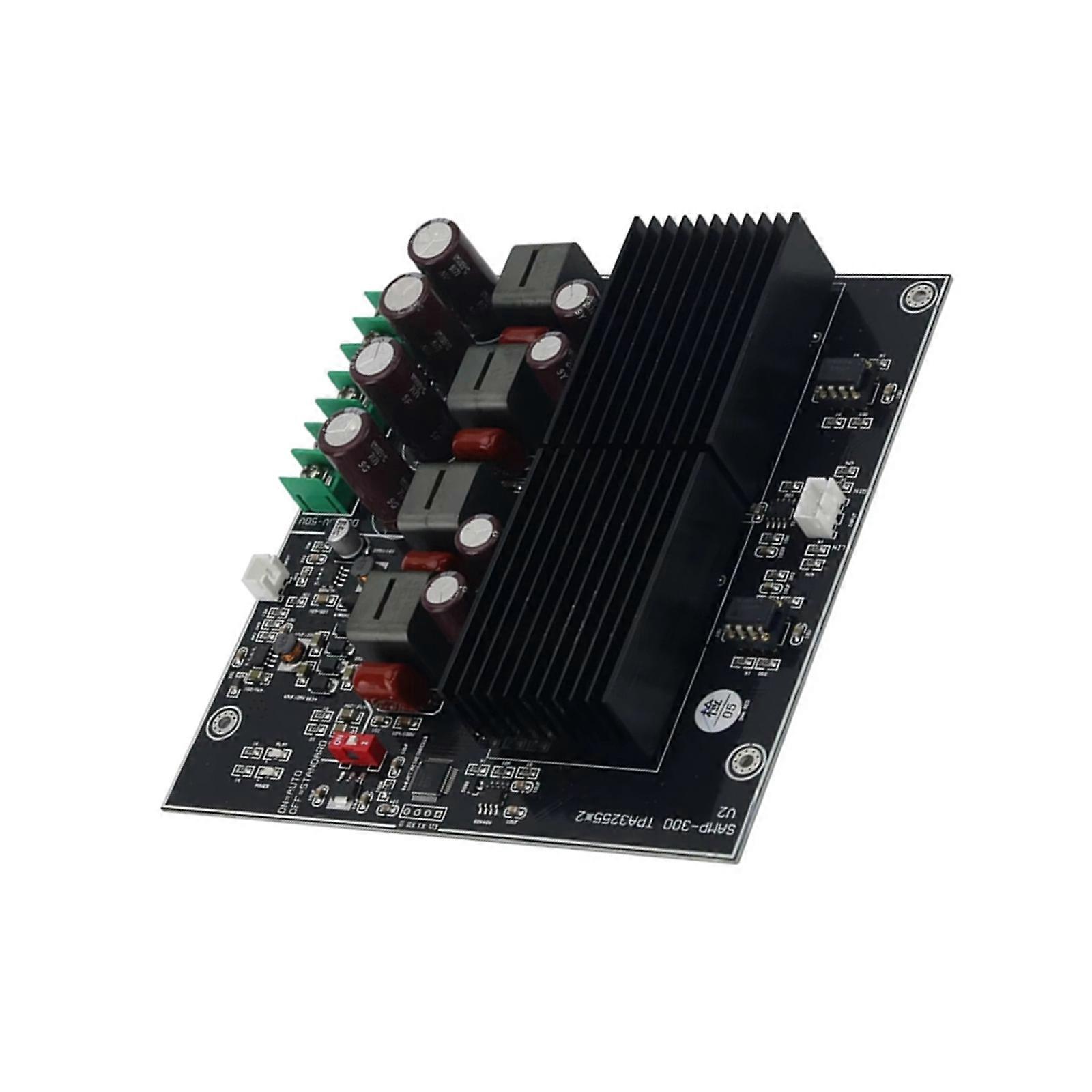 Double TPA3255 Chip Power Amplifier Board Auto Standby Mode 600Wx2 Output Advanced Filtering Capacitors Multicolor