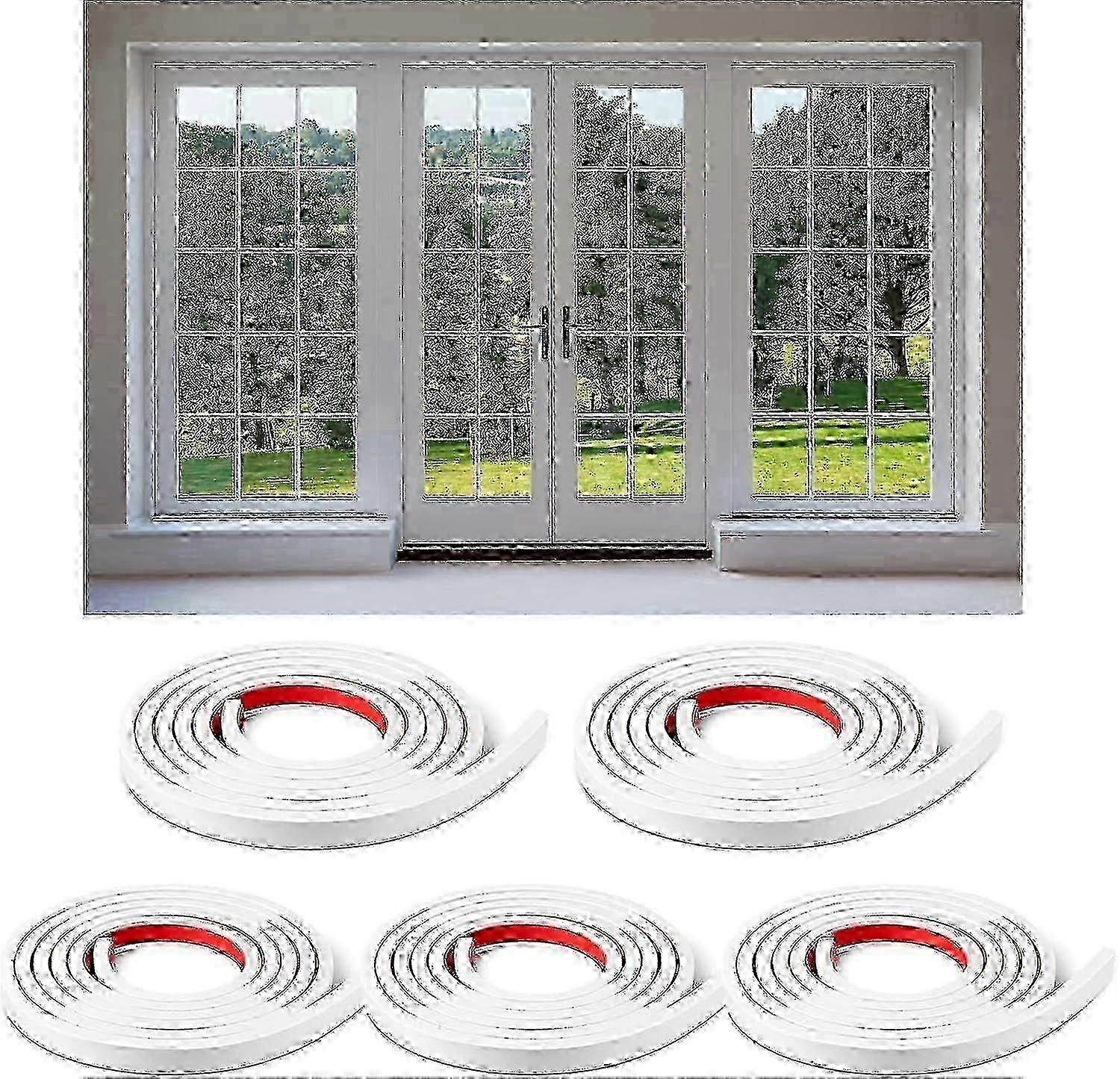 5 Rolls Total 32.8ft Window Grille Inserts Grid Kit Self Adhesive Peel and Stick-Good