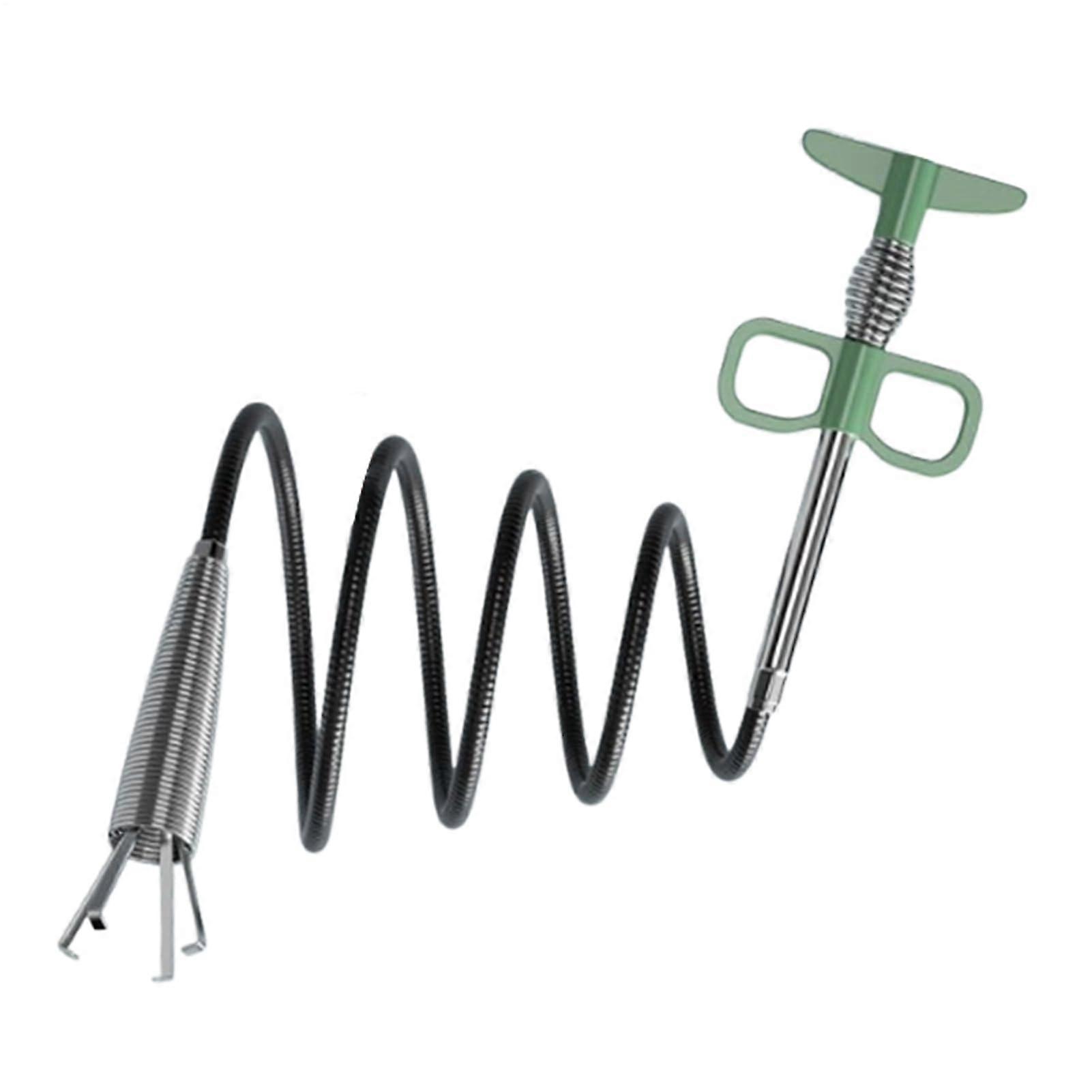 Sink Snake Drain Tool 4Claw Clogged Drain Cleaner For Bathroom Sink 2 Meters Length For Plumbers And Homeowners