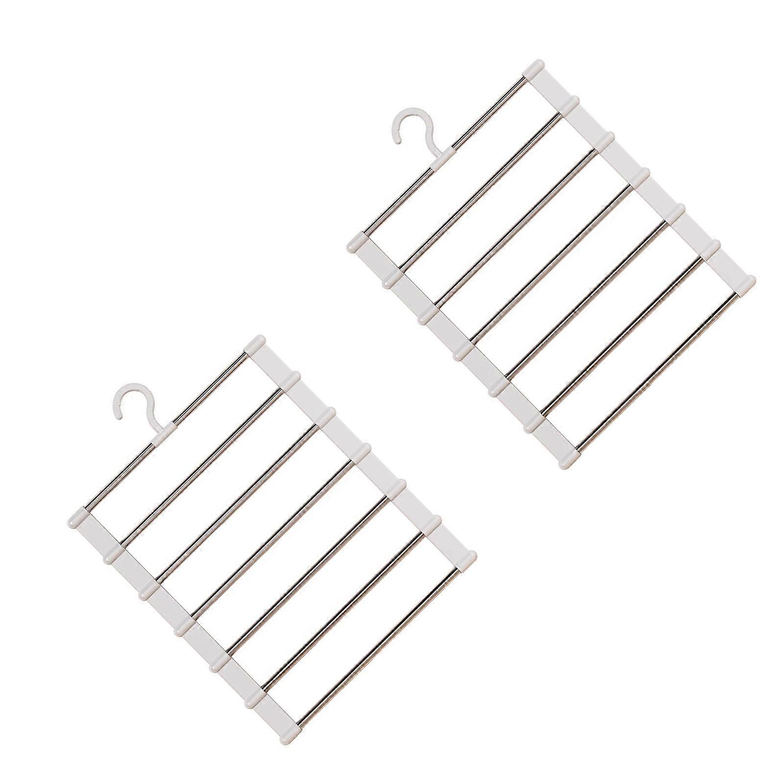 Efficient Stackable Pants Holder Sturdy Metal Frame Gentle Hold Clasps for Home Storage Multicolor