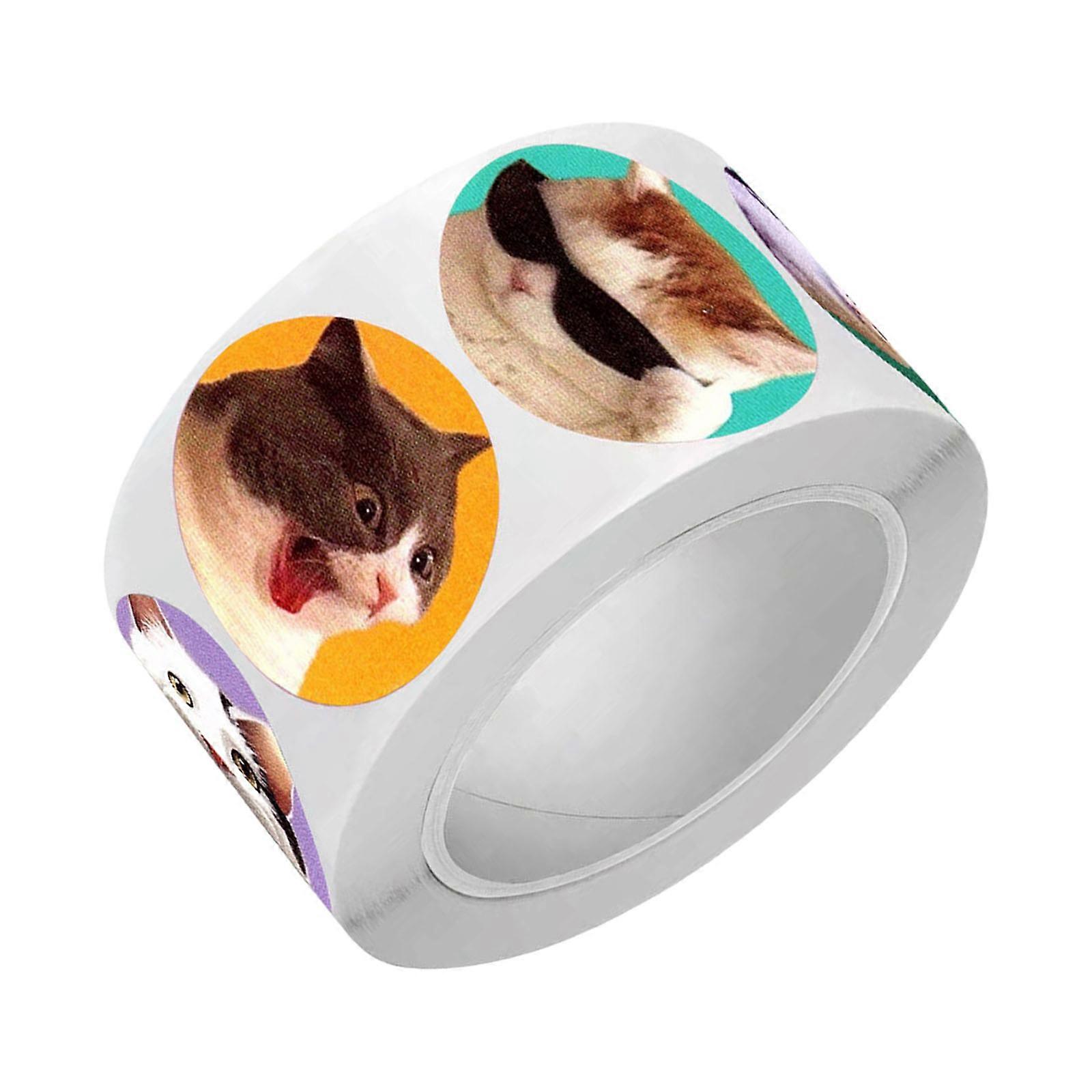 1 Roll Waterproof Cartoon Animals Pattern Sticker Scrapbooking Paper Sticker Reusable For Kid Crafts Handcraft Projects Multicolor