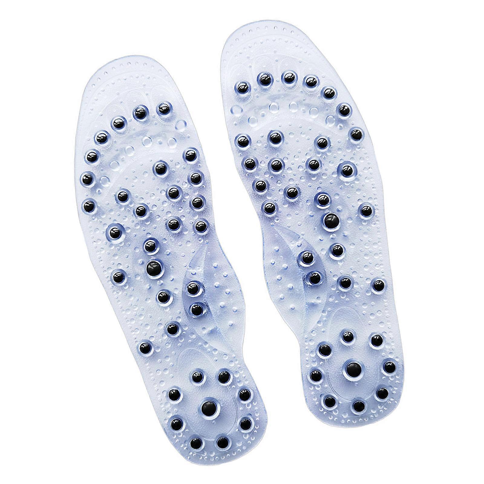 Magnetic Massage Insoles Shoe Cushion Insert Arch Support Enhances Foot Comfort Optimized For Extended Standing Exercise  transparent S