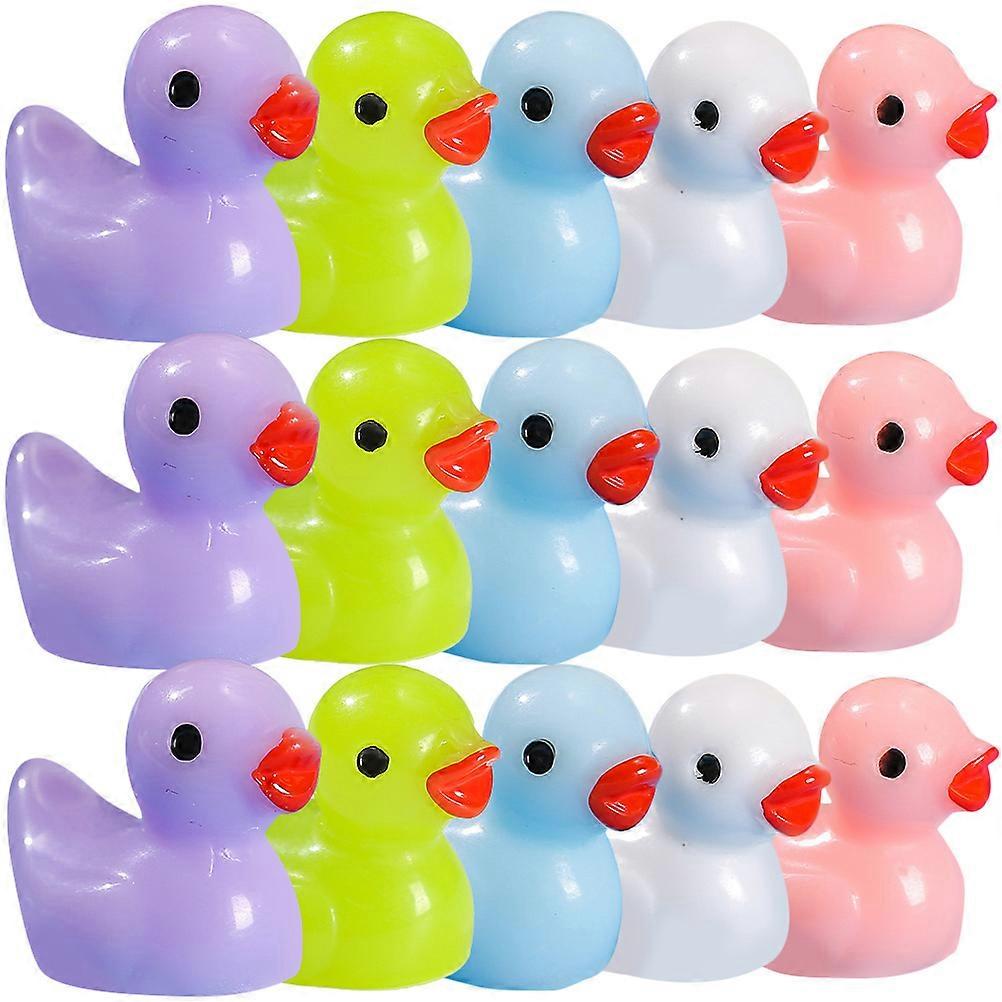 75pcs Mini Resin Ducks Tiny Miniature Ducks Resin Duck Figures Tiny Duck Models