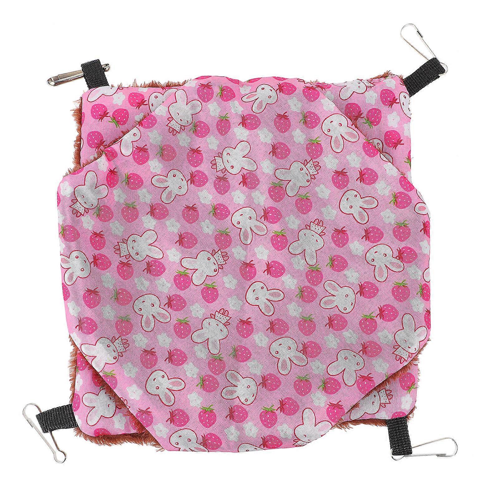 Sugar Glider Nest Plush Thicken Sleeping Bed for Pets Pink