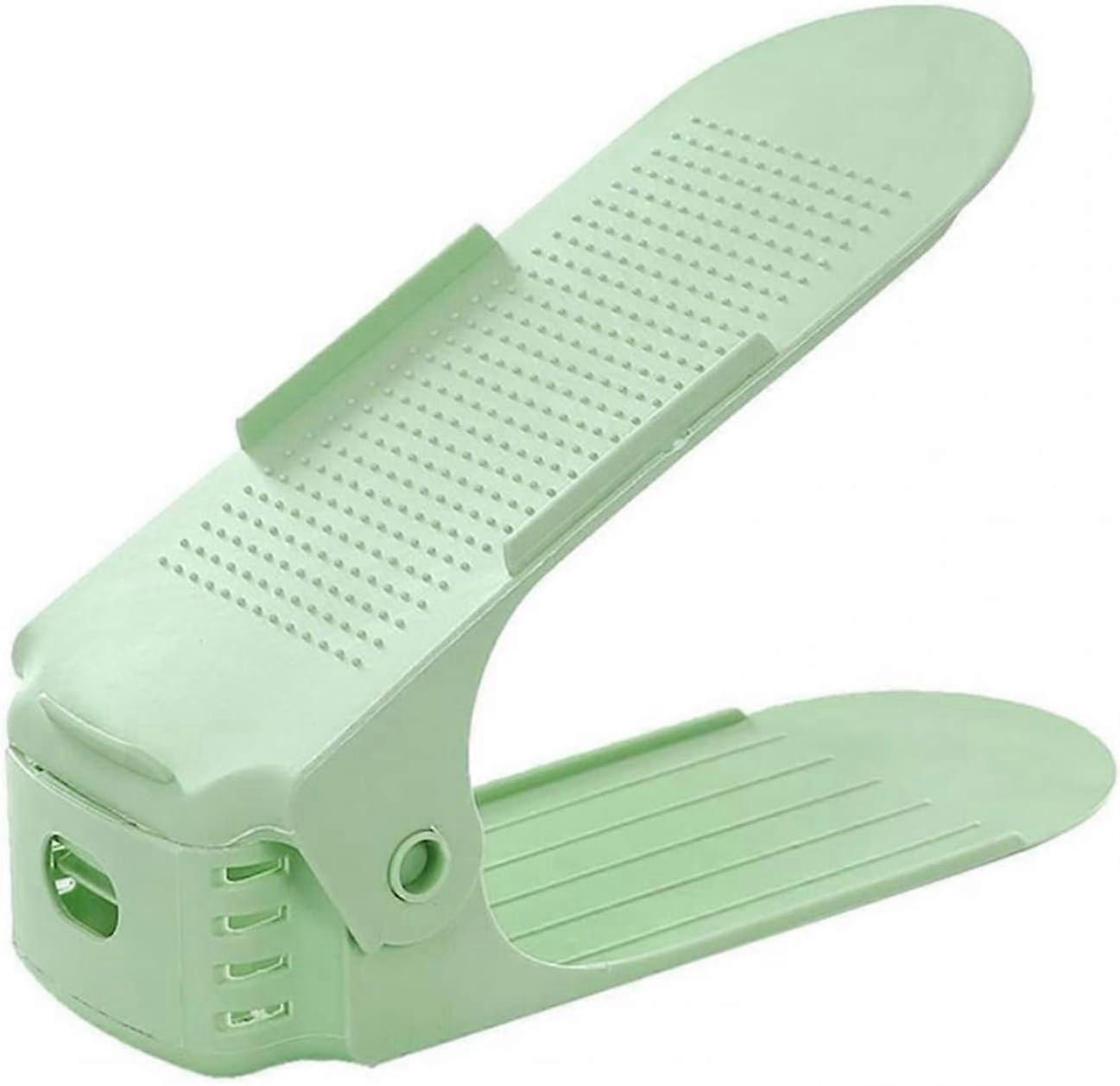 Shoe Rack Adjustable DoubleLayer SpaceSaving Storage Stand Shelf Set of 5 for Home Closet (Sky Blue)