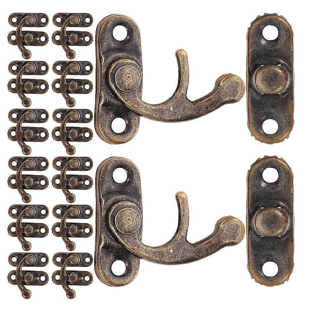 Vintage Hook Hasp Small Latch Lock Antique Style Furniture Hardware For Diy Projects 20Pcs