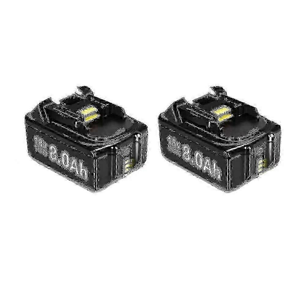 2 Pack 8.0ah Bl1860b 18v Lithium-ion Battery Replacement for Makita Bl1860 Cordless Power Tools with Fast Charging.