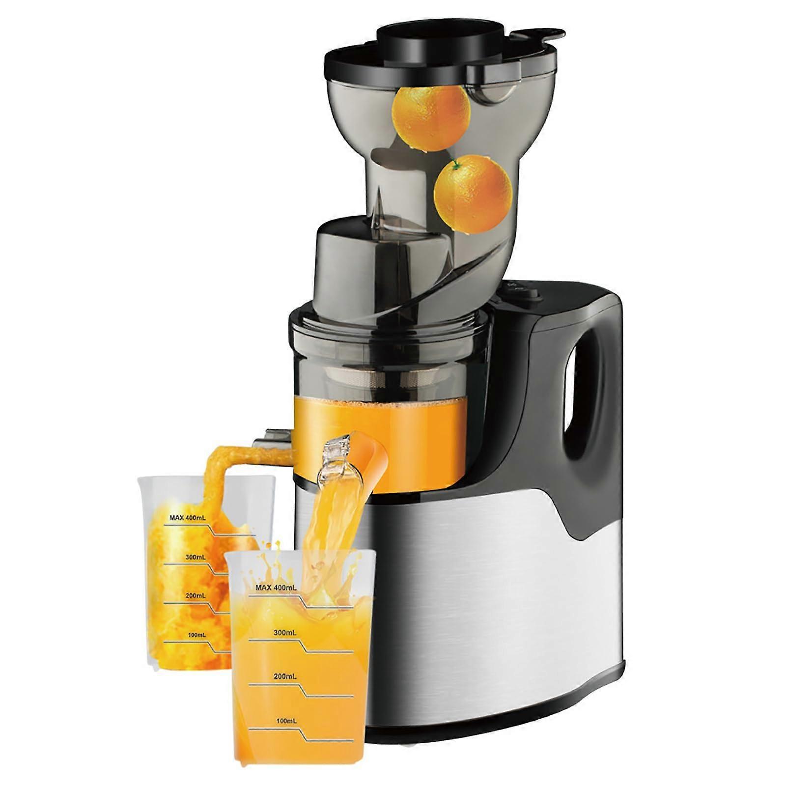 150W Cold Press Juicer with Wide Feed Chute, Quiet Slow Masticating Juicer for  Juice Yield