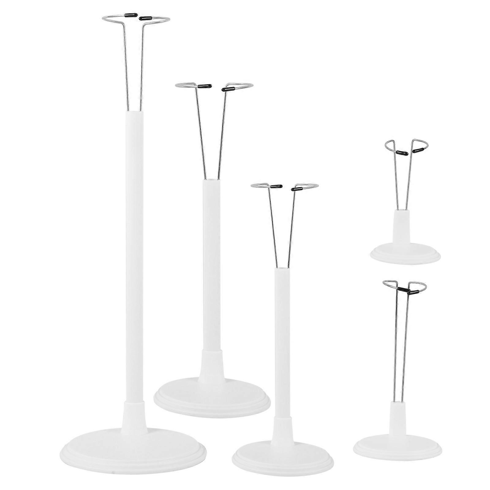Adjustable Doll Support Stand White Doll Stand for Display Use 5Pcs Set