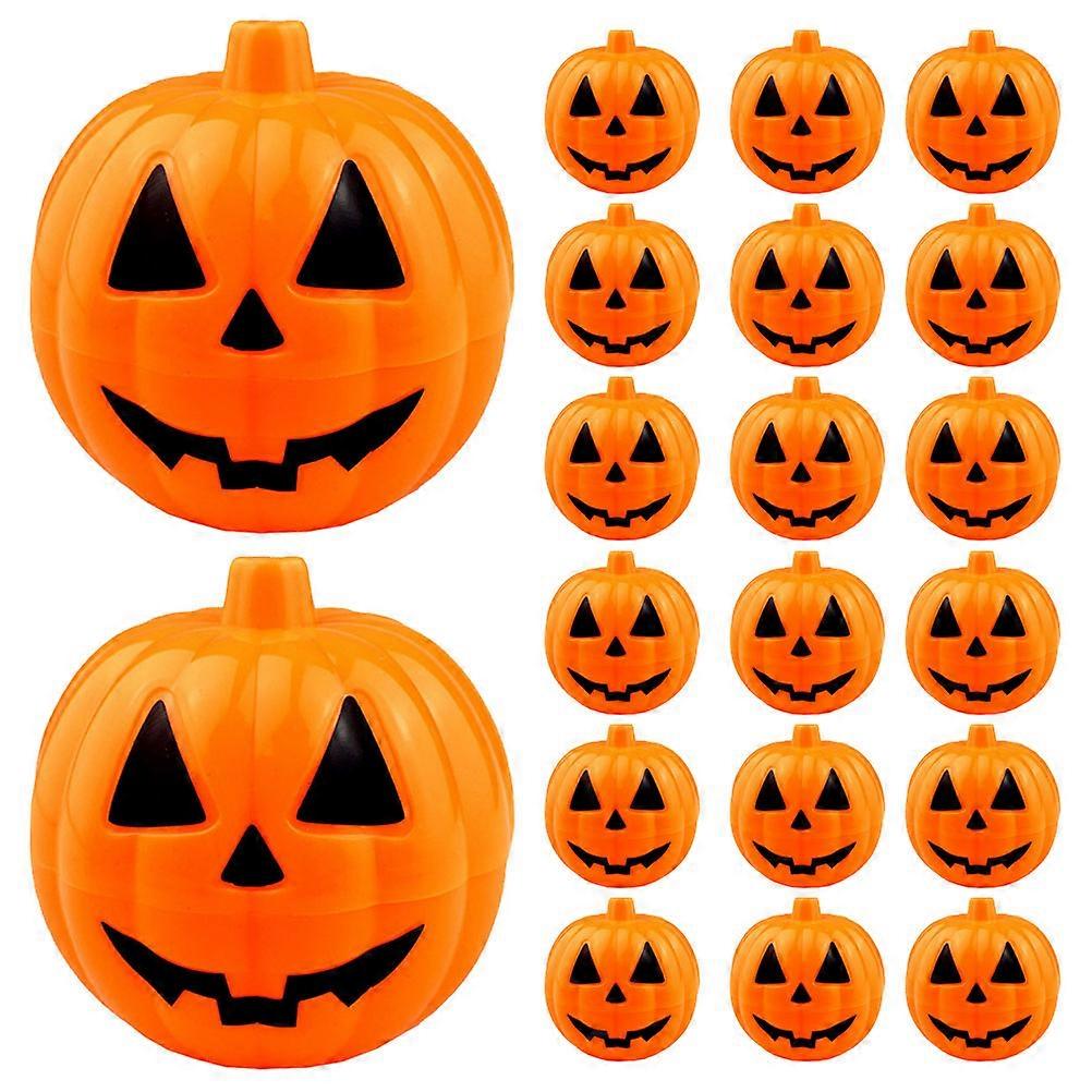 Plastic Halloween Candy Box Pumpkin Shape for Sweets 24Pcs Container