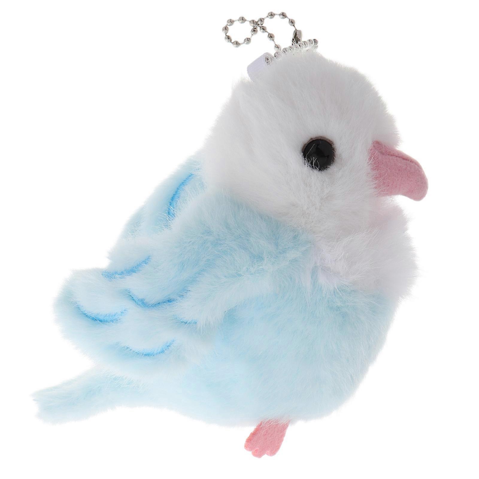 Bird Keychain Parrot Plush Keychain Cute Design Accessory for Bag and Keys Sky-Blue 14.00X10.00X9.00CM Soft Plush Material 1Set