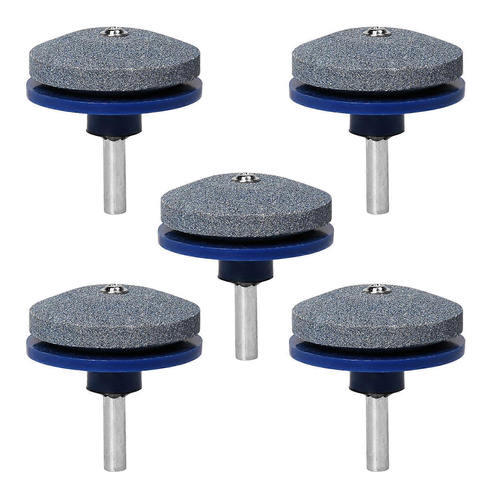 5 Packs Lawn Mower Blade Sharpener for Drill, Universal Rotary Sharpener with Durable Corundum